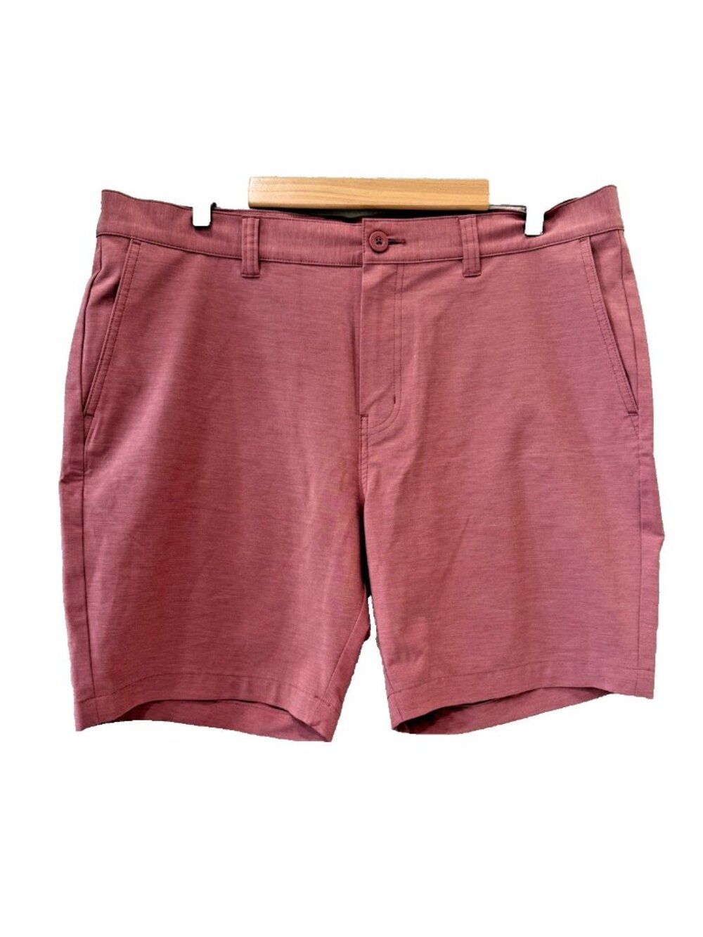 Travis Mathew Men Tech Chino Golf Shorts Heather Roan Rouge 38 1MAA590 8" Inseam
